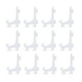 thumbnail image 1 of 12Pcs 3 Inch Plastic Easels or Plate Holders Display Dinner Plate (Transparent), 1 of 7