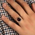 thumbnail image 3 of Red Ruby Silver Ring for Men | Men's Ruby Statement Ring | Father's Signet Ring. Gift for Him, 3 of 3