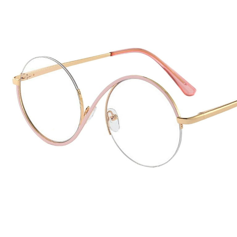 transparent circular glasses
