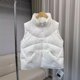 thumbnail image 5 of Chaleco acolchado de plumón de pato blanco de algodón para mujer, abrigo suelto sin mangas con bolsillo, chaqueta ligera con cremallera, abrigo cálido de invierno, 5 of 5