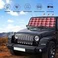 thumbnail image 5 of Kdxio Heart Plaid Print Front Windshield Sun Shade,Folding Auto Sunshade for Car Truck SUV-Small, 5 of 7