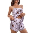 thumbnail image 2 of YHAJDS 2 Piece Sleepwear Loungewear Love Print Sleeveless Tank Top And Shorts Pajama Set for Women, 2 of 3
