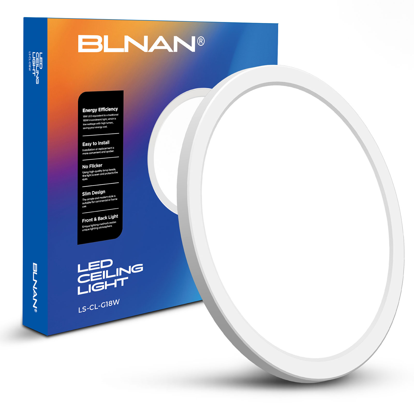 Blnan LED Flush Mount Ceiling Light, 9 Inch, 18W photo 4