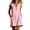 Pink, variant on Womens Summer Dresses Casual Sleeveless V Neck Tank Mini Sundresses Color Block Loose Fitted T Shirt Dress with Pockets