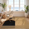 thumbnail image 3 of Design&I 5'x7' Ultra Soft Area Rug, Beige Black Geometric Elegance with Bold Accents Contemporary Art Inspired Design, Fluffy Washable Non Shedding for Bedroom Living Room Home Office, 3 of 3
