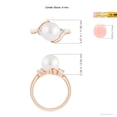 thumbnail image 5 of ANGARA Classic South Sea Cultured Pearl Bypass Ring in 14K Rose Gold for Women | June Birthstone, Birthday, Anniversary, Jewelry Gift for Women | Pearl Ring, 5 of 8