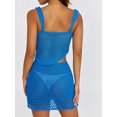 thumbnail image 4 of Conjunto de Falda de Punto para Mujer, Camisola con Cuello en V y Dobladillo Irregular y Mini Falda con Cintura Elástica Nituyy Conjunto falda chaleco de punto, 4 of 5