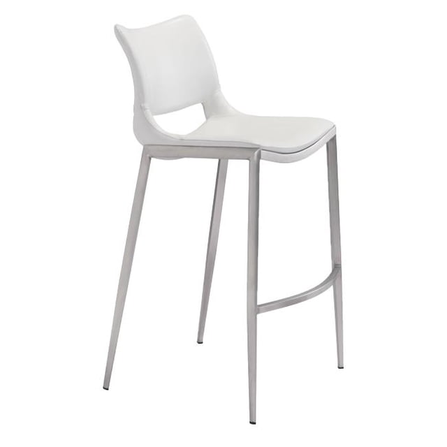 Banco de Bar Kessa Muebles Ace Blanco Acero