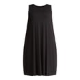 thumbnail image 2 of Time and Tru Women’s Sleeveless Knit Swing Dress, Sizes XS-XXXL, 2 of 4