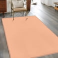 thumbnail image 3 of Peach Fuzz Area Rugs 2.7x5 for Living Room, Farmhouse Solid Orange Color Modern Art Non Slip Washable Rug Runner, Low Pile Indoor Floor Carpet Mat Bathroom Rugs for Bedroom, Kids Room, 3 of 9