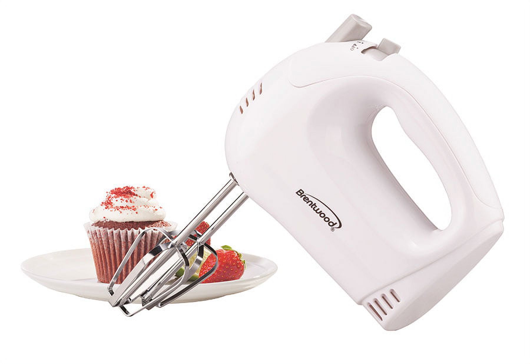 Brentwood HM-45 Lightweight 5-Speed Electric Hand Mixer, White - image 2 of 8