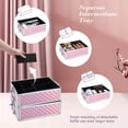 thumbnail image 4 of Rolling Makeup Trolley Train Case Adazzo 4 en 1, color rosa brillante, 4 of 7