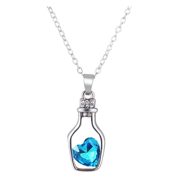 Charm para Mujeres Collar de Joyas Corazón Cristales con Regalos Accesorio Colgante