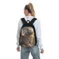 thumbnail image 6 of Lsque Golden White Tiger Pattern Adult Backpack – Durable & Lightweight PU Canvas Storage Bag , 15” Laptop Compartment, and Multiple Pockets, 6 of 6