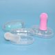 thumbnail image 5 of 2 cepillos de dientes de silicona para perros, diseño ergonómico, aptos para dedos, blanco, rosa y azul., 5 of 5