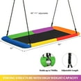 thumbnail image 3 of Gymax 60'' Kids Giant Tree Rectangle Swing 700 lbs w/ Adjustable Hanging Ropes Colorful, 3 of 10