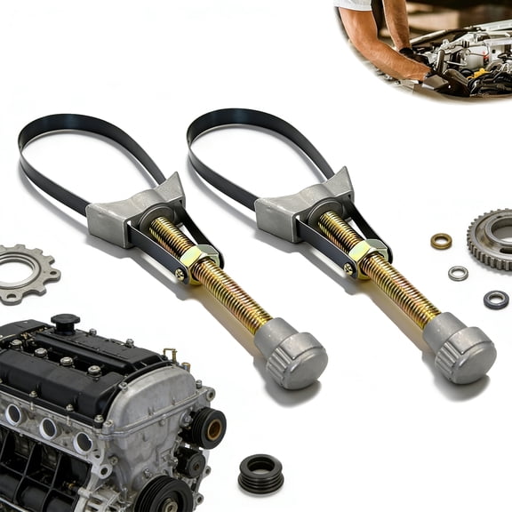 Stuck Oil Filter? Remove It Fast – Adjustable Oil Filter Wrench 60-120mm, Heavy Duty Strap Wrench Oil Filter Removal Tool for Car, Truck, Motorcycle, Universal Auto Repair Tool