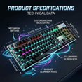 thumbnail image 4 of Teclado gamer HP GK400F con cable, mecánico, de tamaño completo, 104 teclas, 4 of 9