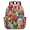 Blue, variant on Day of the Dead Backpack for Adults, Breathable Adjustable Strap Casual Daypack, Lightweight Helloween Flower Skull Work Laptop Backpack