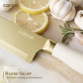 thumbnail image 3 of Juego de cuchillos de cocina CAROTE Healthy Gold Titanium 12 piezas, 3 of 8