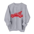 thumbnail image 5 of Christmas Graphic Sweatshirts for Women Xmas Car Printed Pullover Long Sleeve Crewneck Tshirts Xmas Holiday Party Winter No Hood Sweaters, 5 of 5