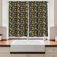 thumbnail image 2 of Ambesonne Guitar Kitchen Curtains, Folk Flamenco Retro, 55"x39", Multicolor, 2 of 3