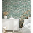 thumbnail image 2 of Holden Vintage Floral Non-Pasted Wallpaper  396 in x 20.8 in Teal, 2 of 5