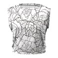 thumbnail image 4 of Pompotops Mode Femmes Courte O-Cou Mode Imprimé Gilet Sans Manches Extérieure Nombril Bas Blouse, 4 of 4