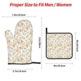 thumbnail image 2 of Daiia Floral1 Pattern Oven Mitts and Pot Holders 4 pcs Set,High Heat Resistant 500 Degree Extra Thicken Long Kitchen Cotton Oven Glove, 2 of 6