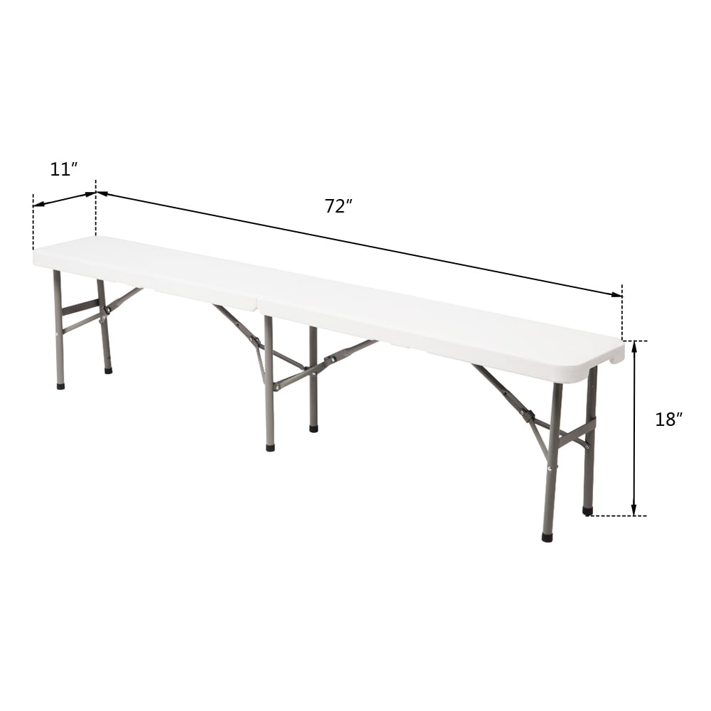 Lowestbest 6FT Outdoor Foldable Bench, Light-weight Portable Bench for Courtyard Lowestbest 6FT Outdoor Foldable Bench, Light-weight Portable Bench for Courtyard