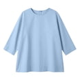 thumbnail image 5 of Craaazy Womens Solid Color Crewneck Cotton Long Sleeve Tops with Back Keyhole Cutout for Summer Daily Wear Gift, 5 of 8