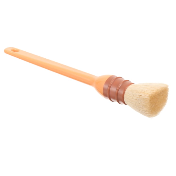 MOKKHNB Brown Fleece Bbq Sauce Brush with Durable Handle and Hanging Hole for Easy Storage