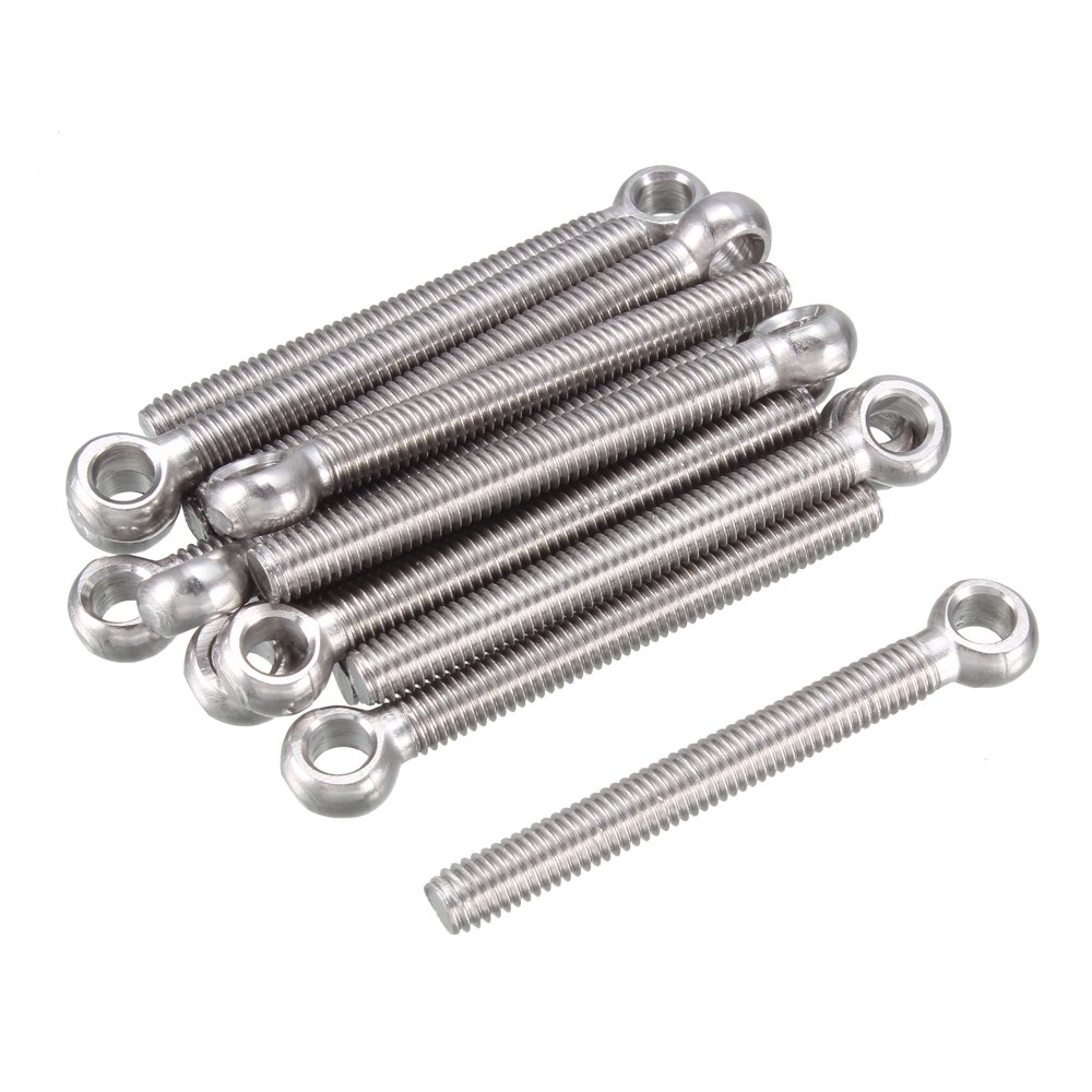 Uxcell M5x45mm 304 Stainless Steel Machine Shoulder Lift Eye Bolt Rigging 30pcs