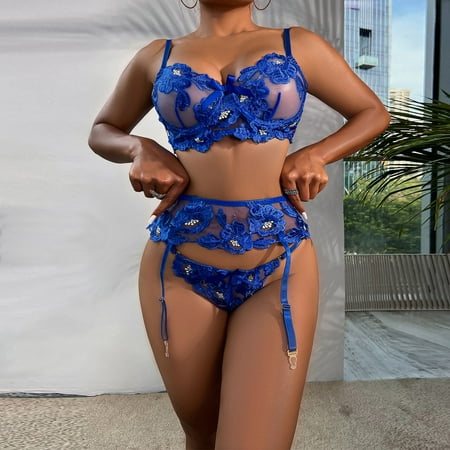 

Sheer Floral Lace Pajamas Lingerie Set High Waist Sleepwear Bra And Panty Two Piece Nightwear Pregnancy Clothing Sets Womens plus Size Lingerie