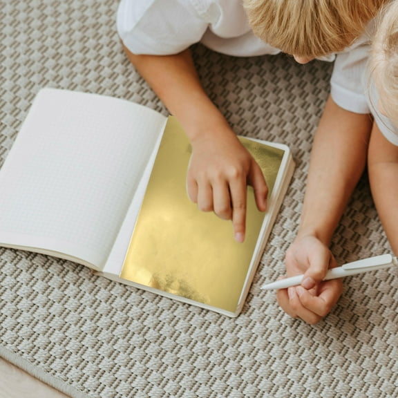 SOPOTUTU Reflective Plated Gold Mirror Cardstock Sheets with Shimmer Finish for Creative DIY Crafts