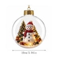 thumbnail image 3 of PYURTEP Christmas Ball Ornaments, Clear Light‑Up Hanging Ornament with 3D Inside Scene Snowman, Decorative Ball for Xmas Tree Christmas Decor Gift, 3 of 8