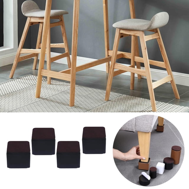 Elevadores multifunción, elevadores de muebles, soporte de sofá, antideslizante, almacenamiento debajo de , oficina en hogar Negro 80x52mm Macarena Elevadores de cama