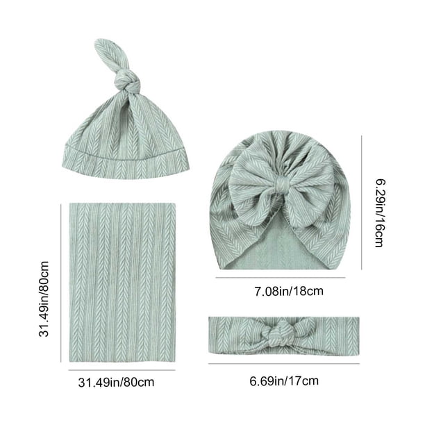 Ropa para Bebé Envoltura Manta Sombrero de Turbano para Bebé Bandera de Cuello Manta Bolso de Dormir para Bebé Regalo de Ducha Ropa de Cama para Bebé Conjunto de Cuna Ropa de Cama para Bebé Conjunto D