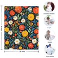 thumbnail image 4 of Pioneer Flower Floral Print Pattern Blanket,Comfortable Soft Flannel Throw Blanket,All Season,Warm Lightweight Blankets for Sofa Bed Couch Living Room Chair,30"x40", 4 of 4