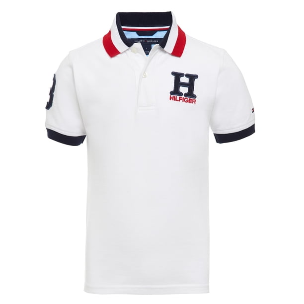 Polo Tommy Hilfiger de manga corta con estampado de hiedra elástica para niños