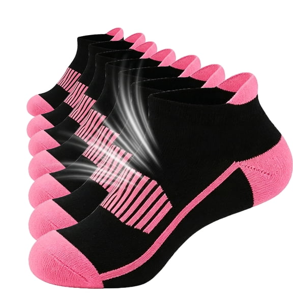 8PCS Low Cut Socks for Women and Men No Show Athletic Ankle Socks Moisture Wicking Breathable Lightweight Cushioned Running Socks for Sports Gym Running Daily Wear