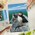 thumbnail image 2 of Lantern Press 1000 Piece Jigsaw Puzzle, Maine, Puffins Scene, 2 of 5