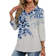 thumbnail image 6 of 3/4 Sleeve Blouses for Women,3/4 Length Sleeve Womens Tops V Neck Three Quarter T Shirts Spring 2026 Dressy Casual Blouses, 6 of 8
