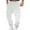 #White, variant on DPTALR George Men's Work Pants Solid Color Pocket Cuffed Casual Drawstring #Beige Big and Tall Men L