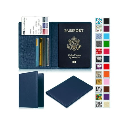 Security Pass Holder - Fintie Passport Holder Travel Wallet RFID Blocking Case Cover - Securely Holds Passport, Boarding Passes