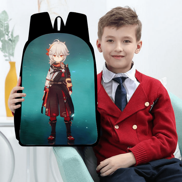 Genshin Impact Anime Backpack Bookbag for Boys Girls Travel