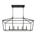 thumbnail image 7 of Kira Home Burke 40" 5-Light Large Modern Lantern Island Light, Adjustable Height, Black Finish, 7 of 7