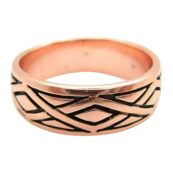 Size 12 Solid copper band ring CTR568-1/4 of an inch wide.