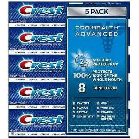 Crest Pro-Health Advanced White Toothpaste 5.8 oz - 5 Pack