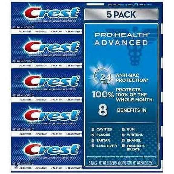 Crest Pro-Health Advanced White Toothpaste 5.8 oz - 5 Pack